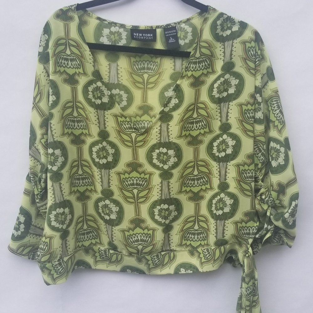 New York & Company  | Retro| Crop Top w/ Side Tie